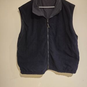 Men's Black Fleece Vest